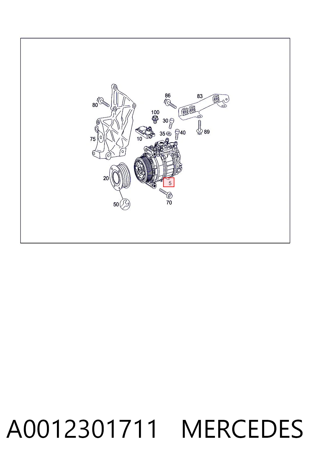 A0012301711 Mercedes Компресор холодоагенту