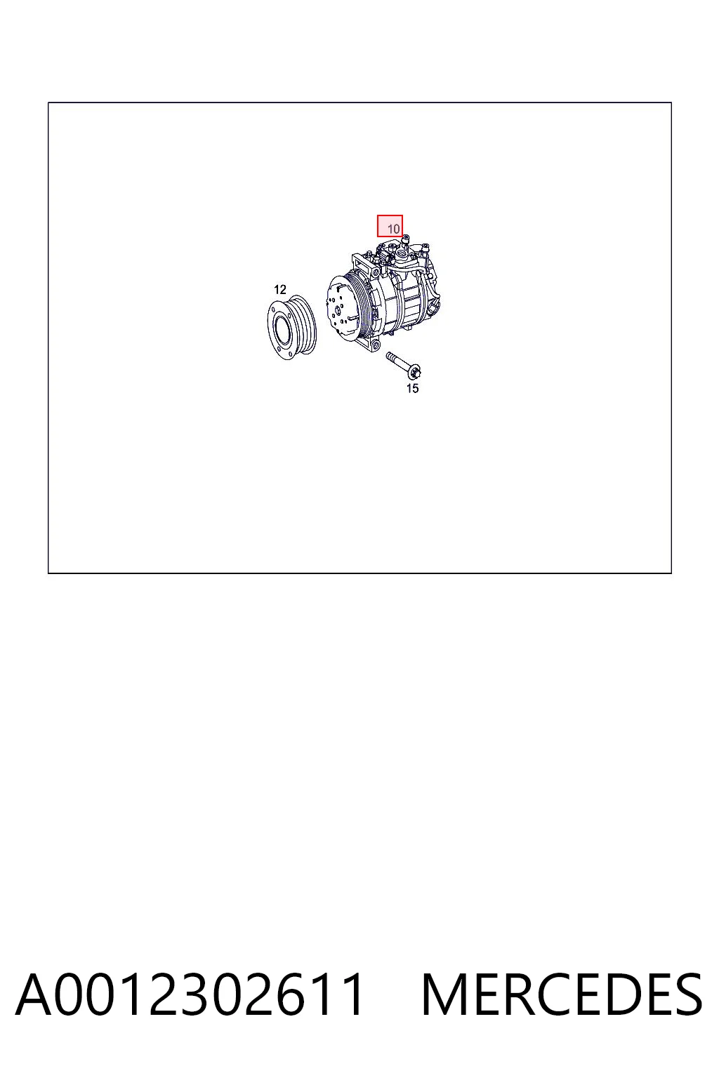 A0012302611 Mercedes Компресор холодоагенту