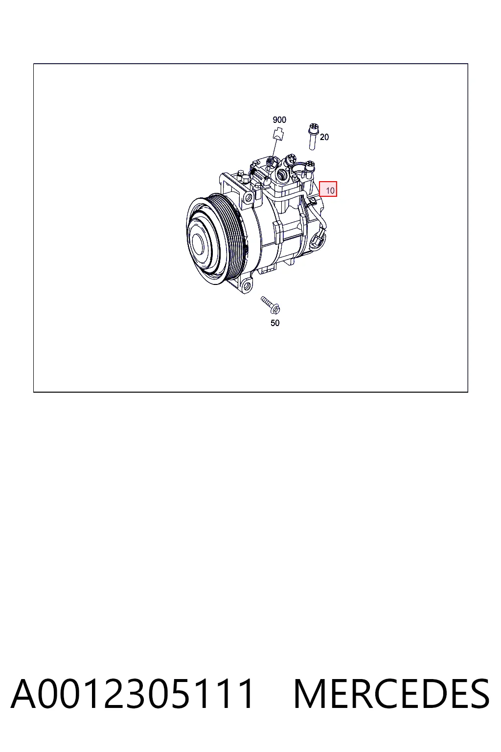 A0012305111 Mercedes Компресор холодоагенту