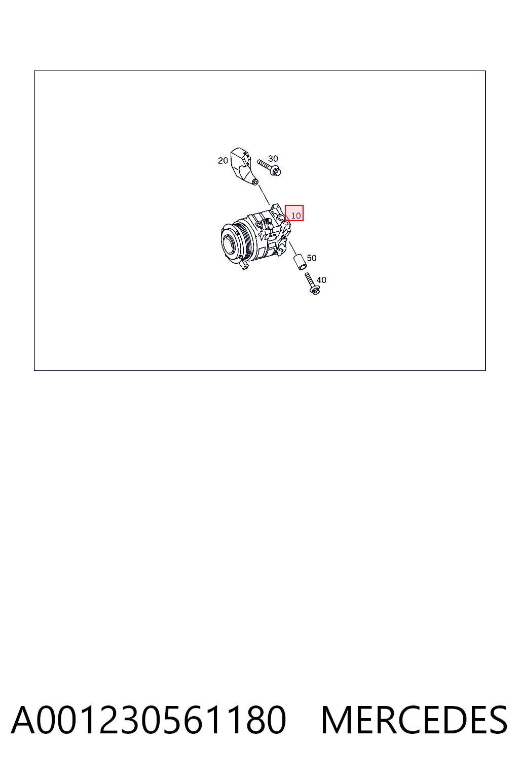 A001230561180 Mercedes Компресор холодоагенту