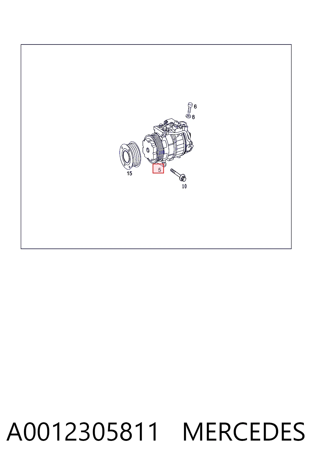 A0012305811 Mercedes Компресор холодоагенту
