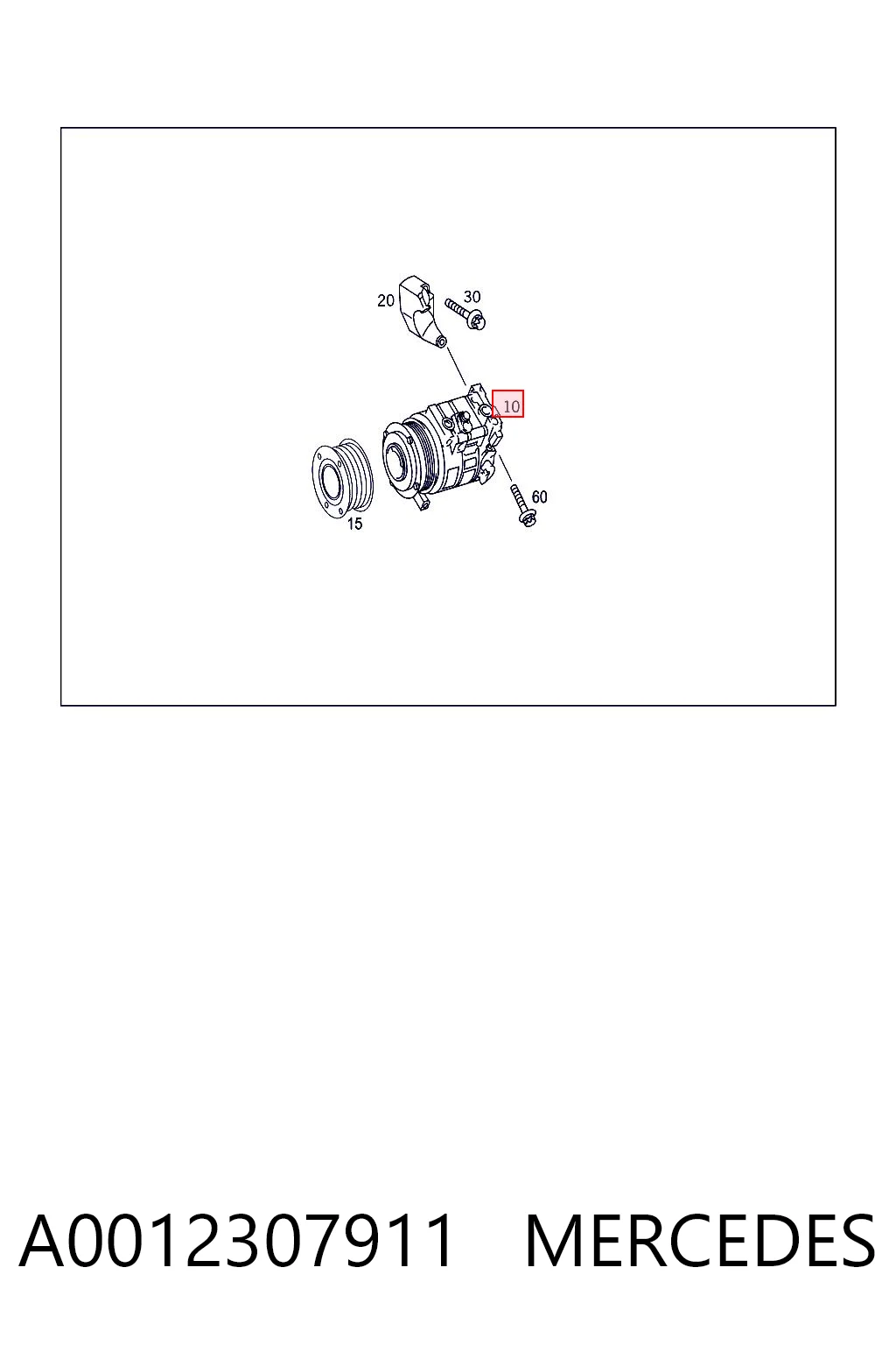 A0012307911 Mercedes Компресор холодоагенту