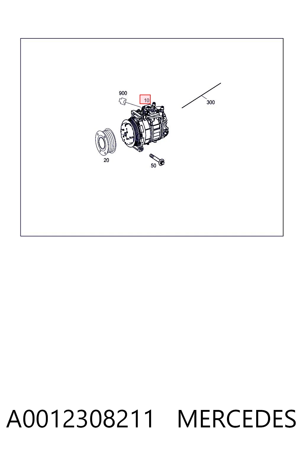 A0012308211 Mercedes Компресор холодоагенту