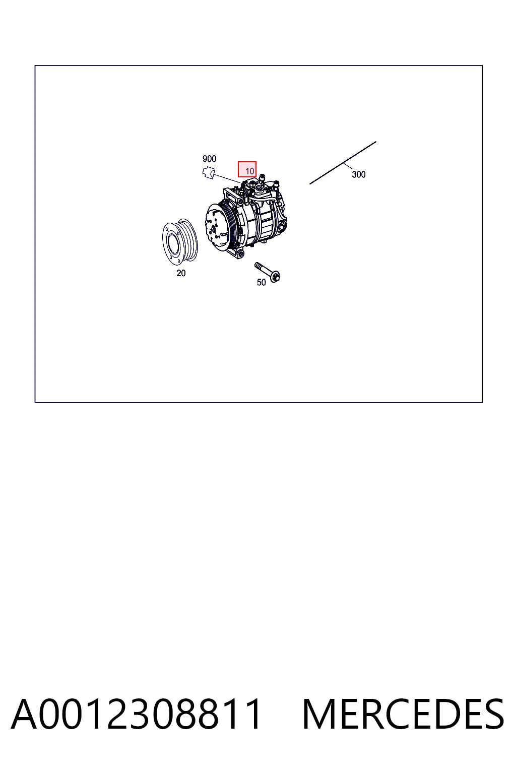 A0012308811 Mercedes Компресор холодоагенту