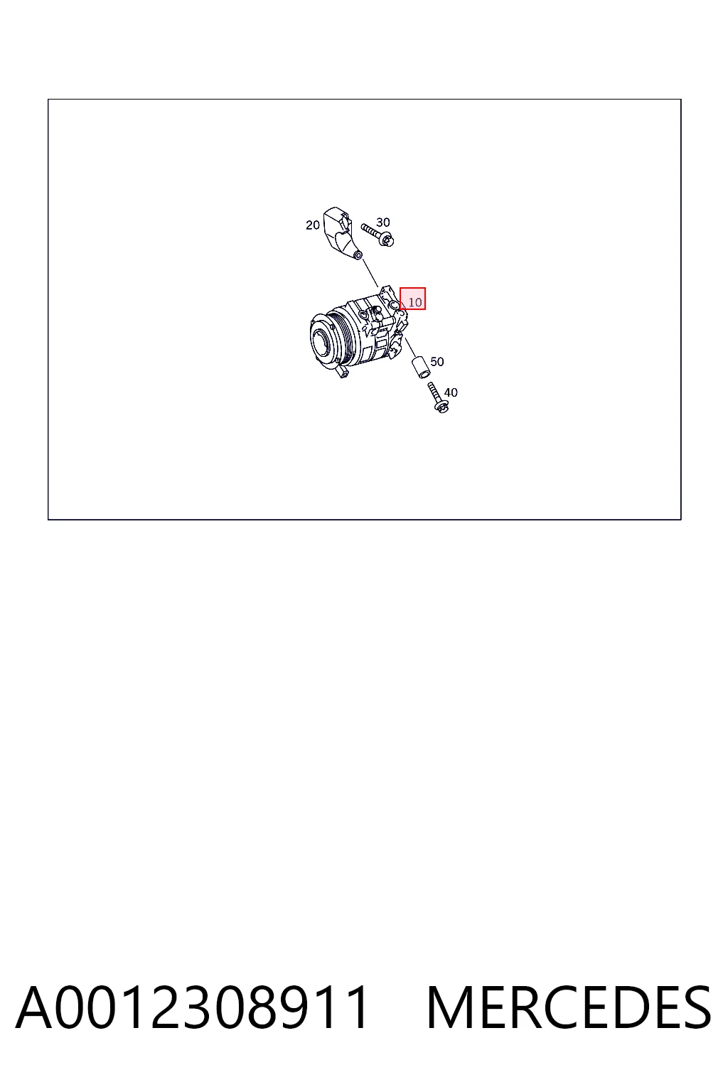 A0012308911 Mercedes Компресор холодоагенту
