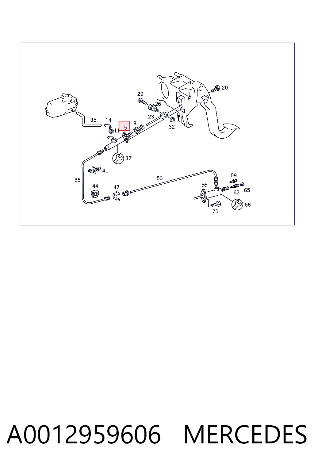 A0012959606 Mercedes Циліндр зчеплення, головний