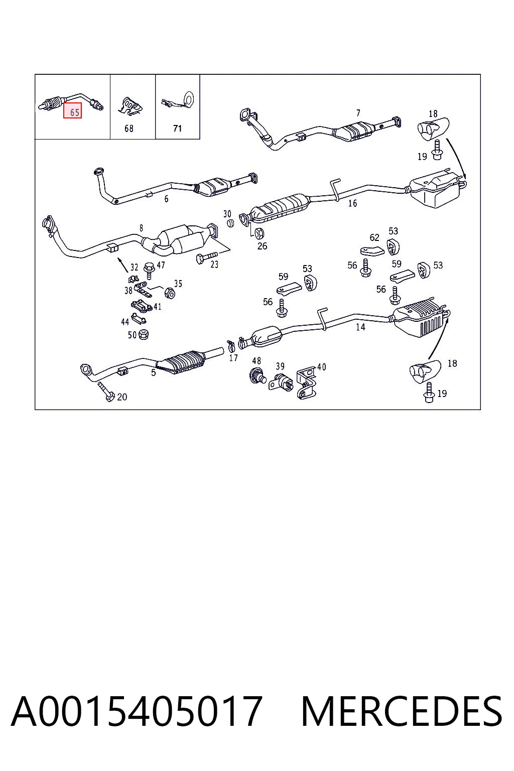 A0015405017 Mercedes Датчик кисню