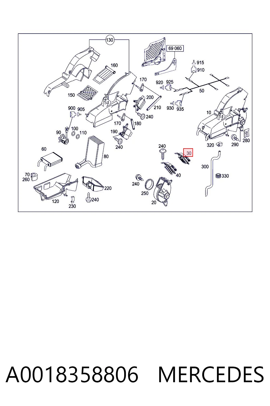 A0018358806 Mercedes Регулятор оборотів пічки