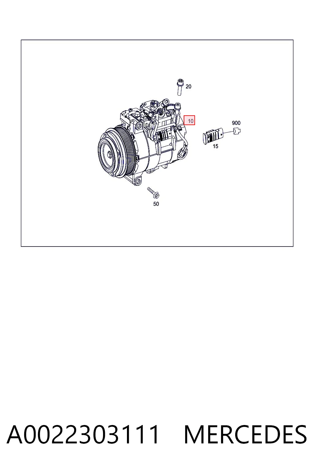 A0022303111 Mercedes Компресор холодоагенту