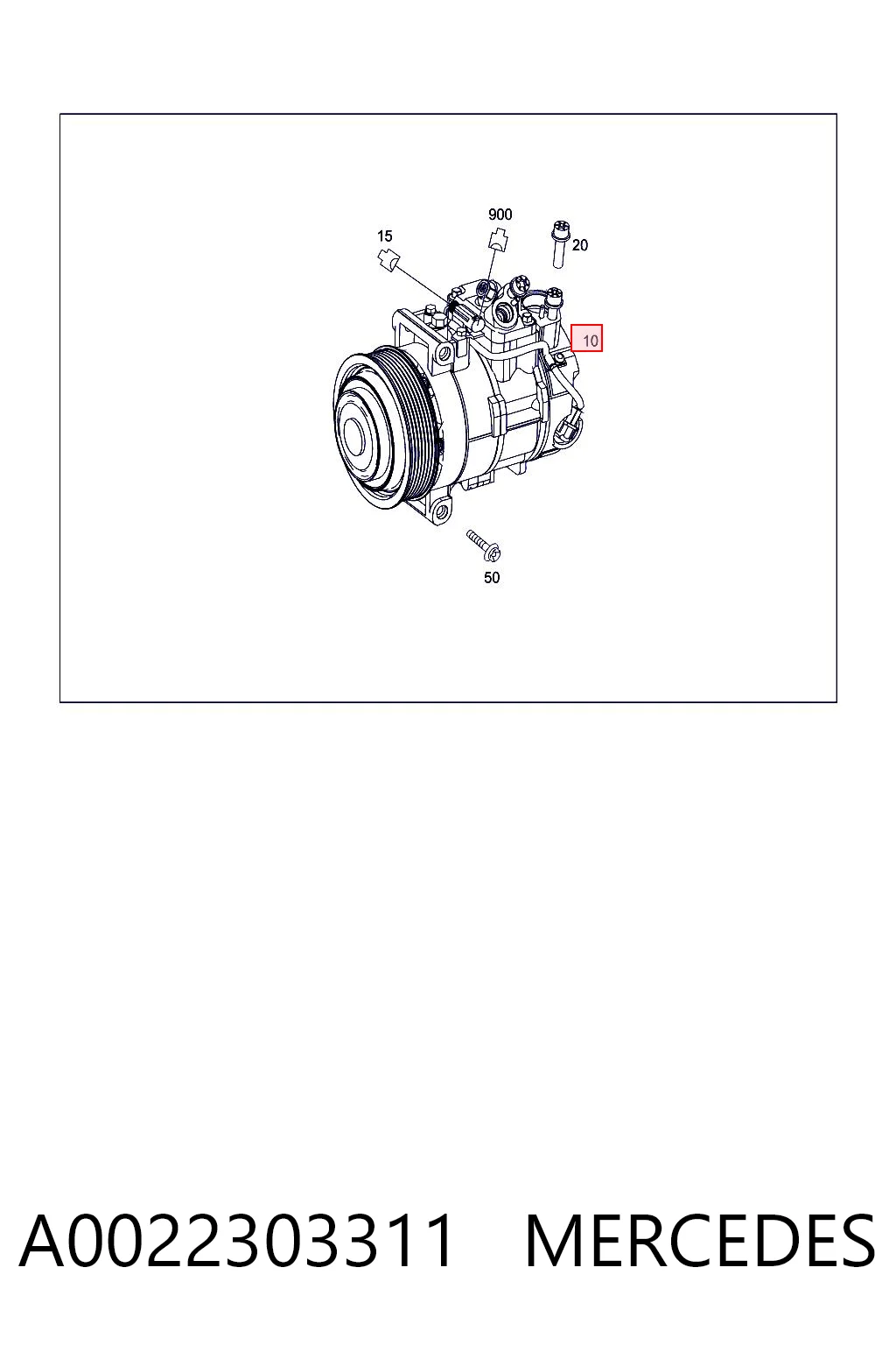 A0022303311 Mercedes Компресор холодоагенту