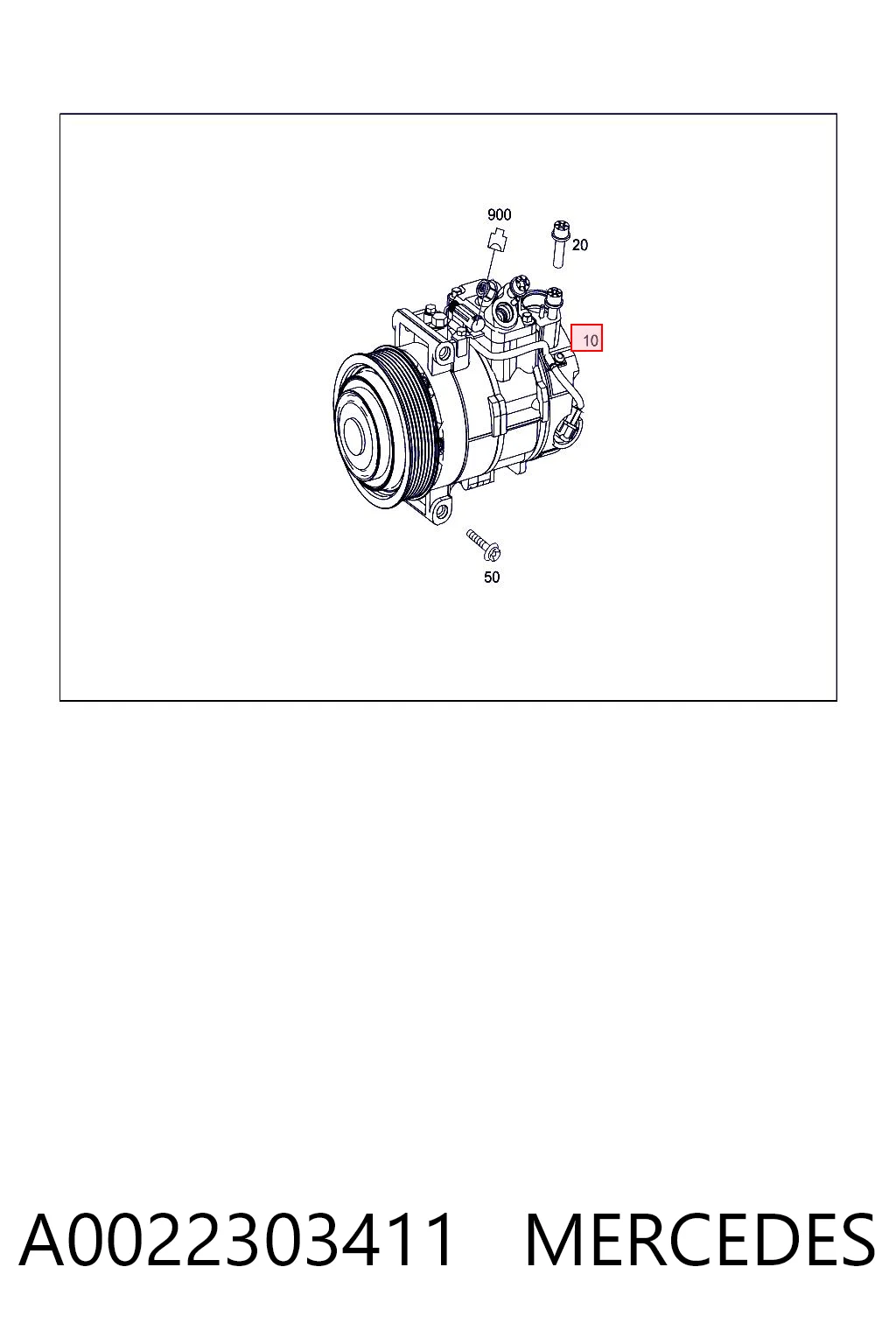 A0022303411 Mercedes Компресор холодоагенту