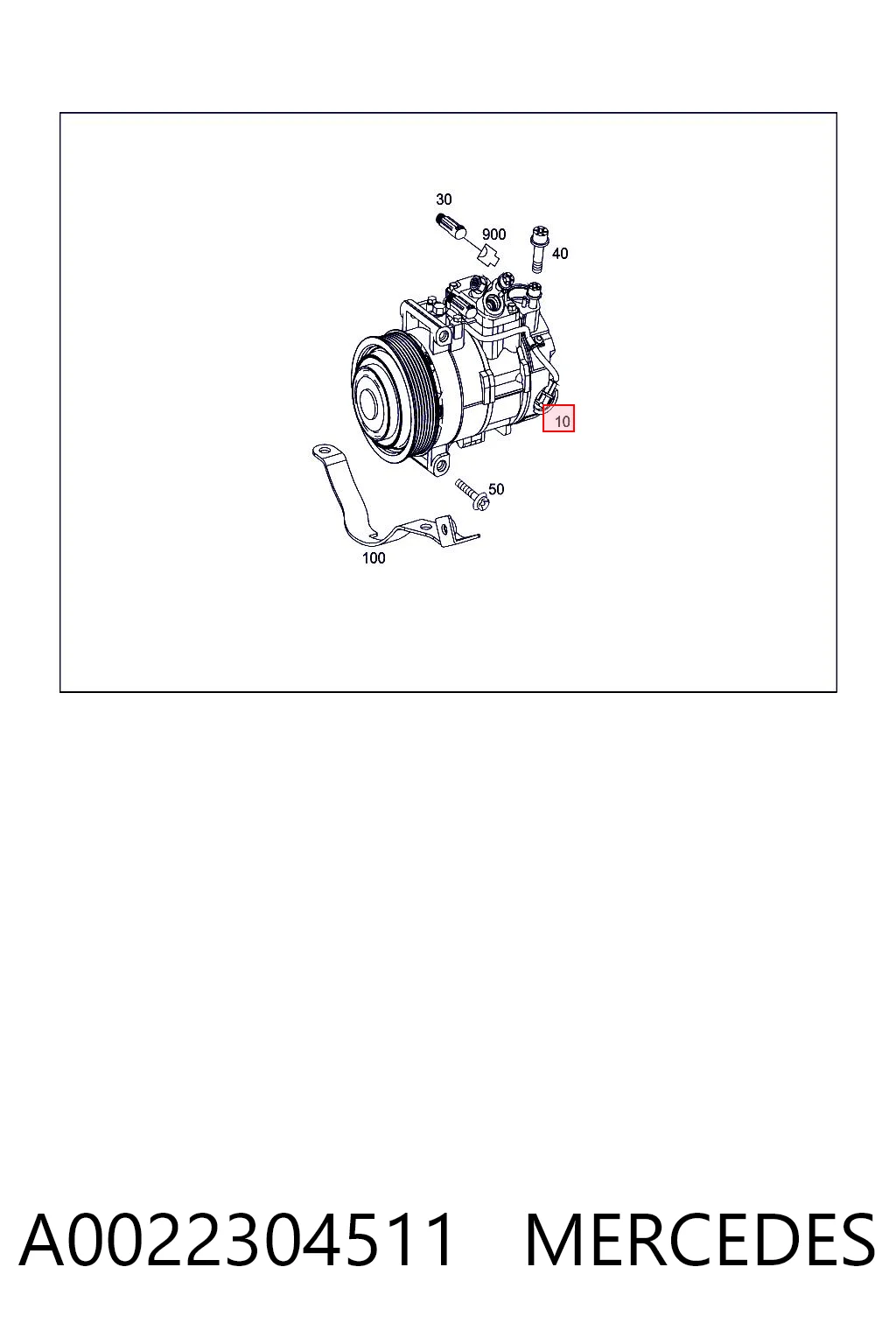 A0022304511 Mercedes Компресор холодоагенту