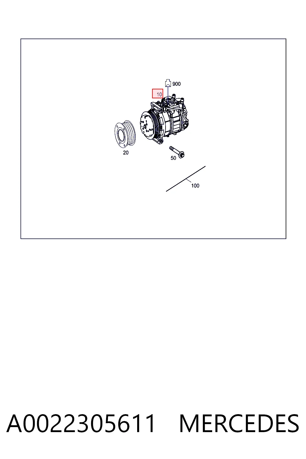 A0022305611 Mercedes Компресор холодоагенту