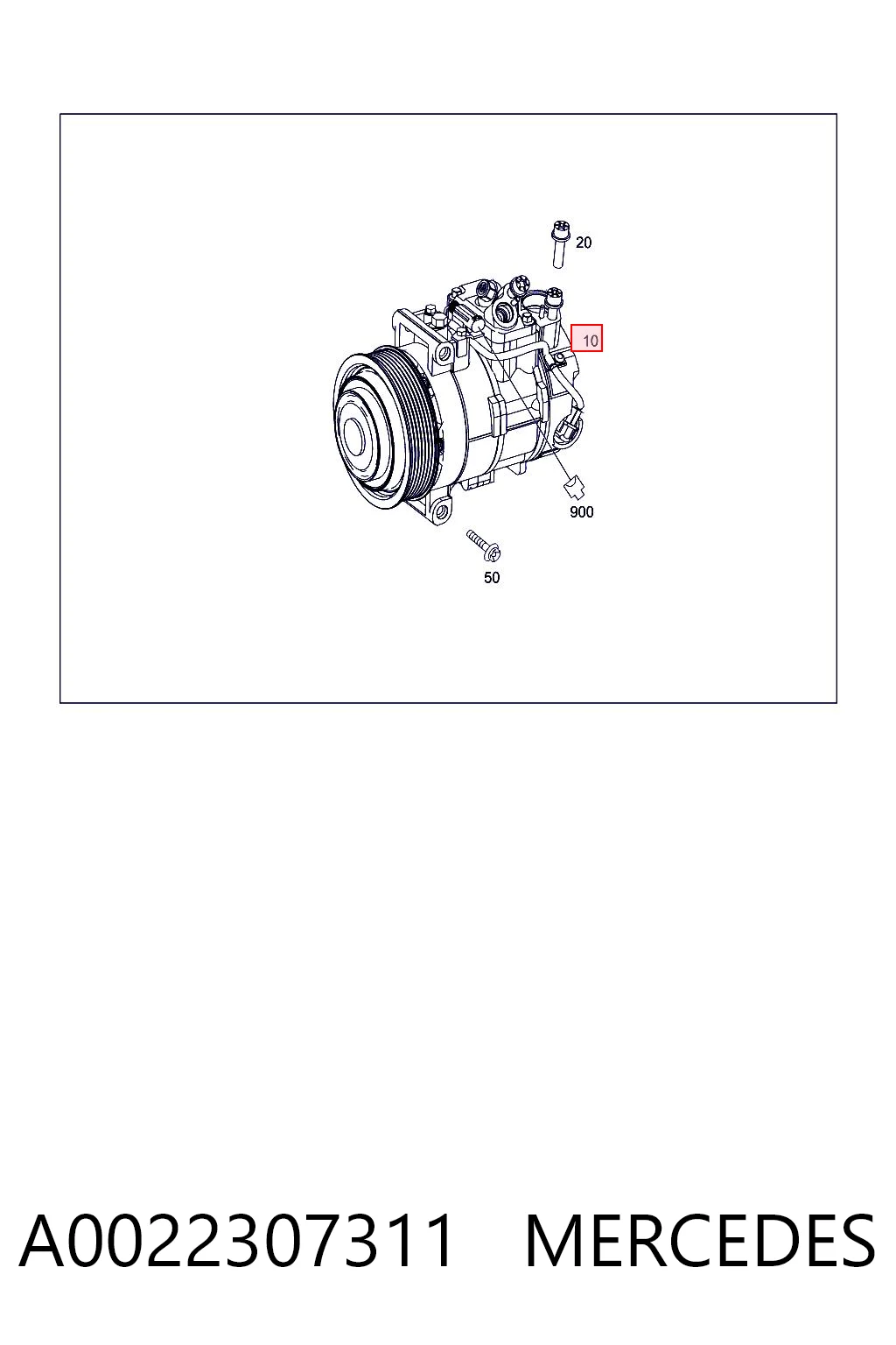 A0022307311 Mercedes Компресор холодоагенту