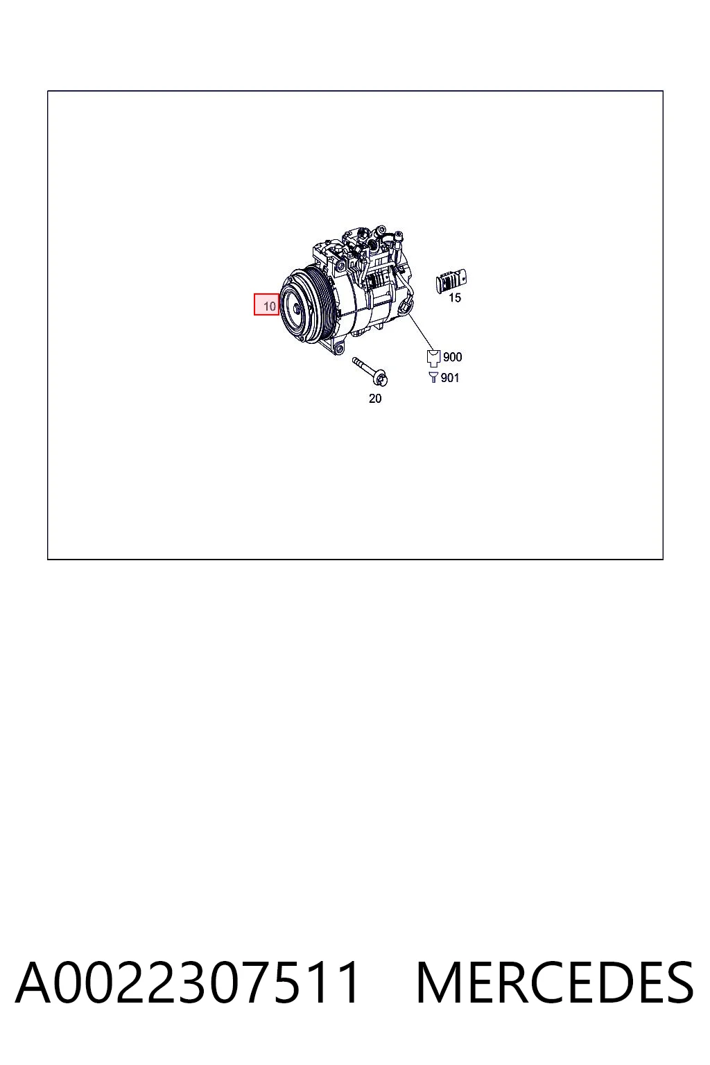 A0022307511 Mercedes Компресор холодоагенту