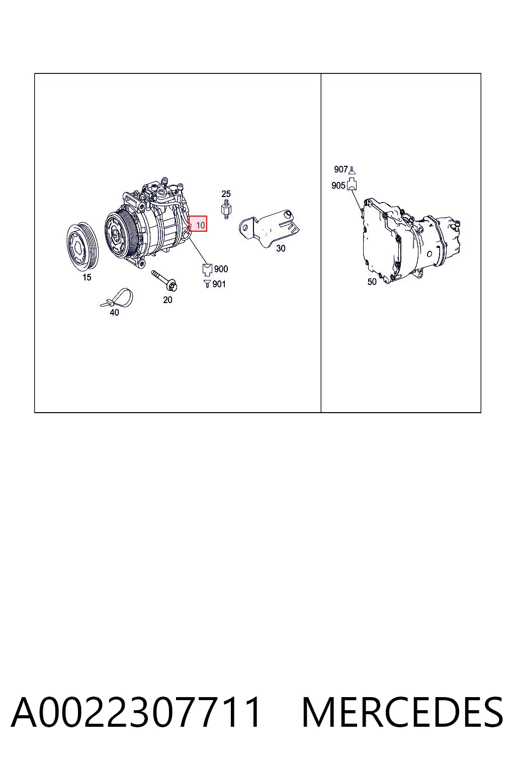 A0022307711 Mercedes Компресор холодоагенту