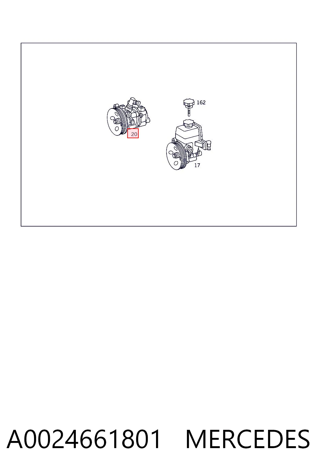 A0024661801 Mercedes Насос гідропідсилювача