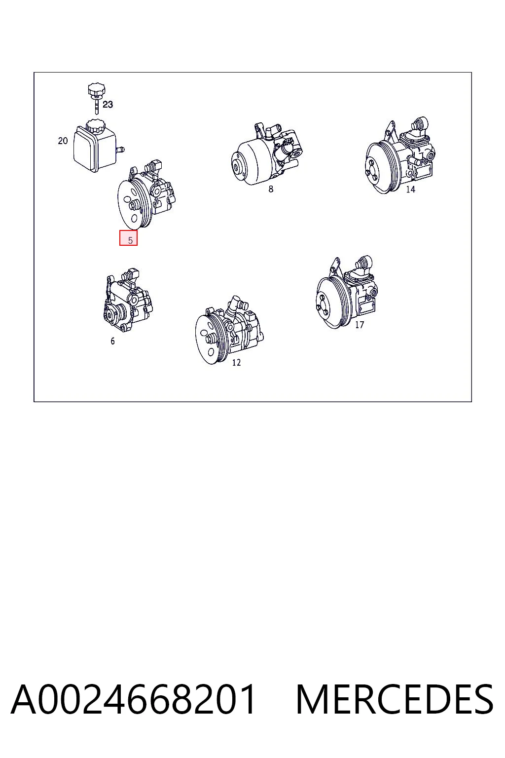 A0024668201 Mercedes Насос гідропідсилювача