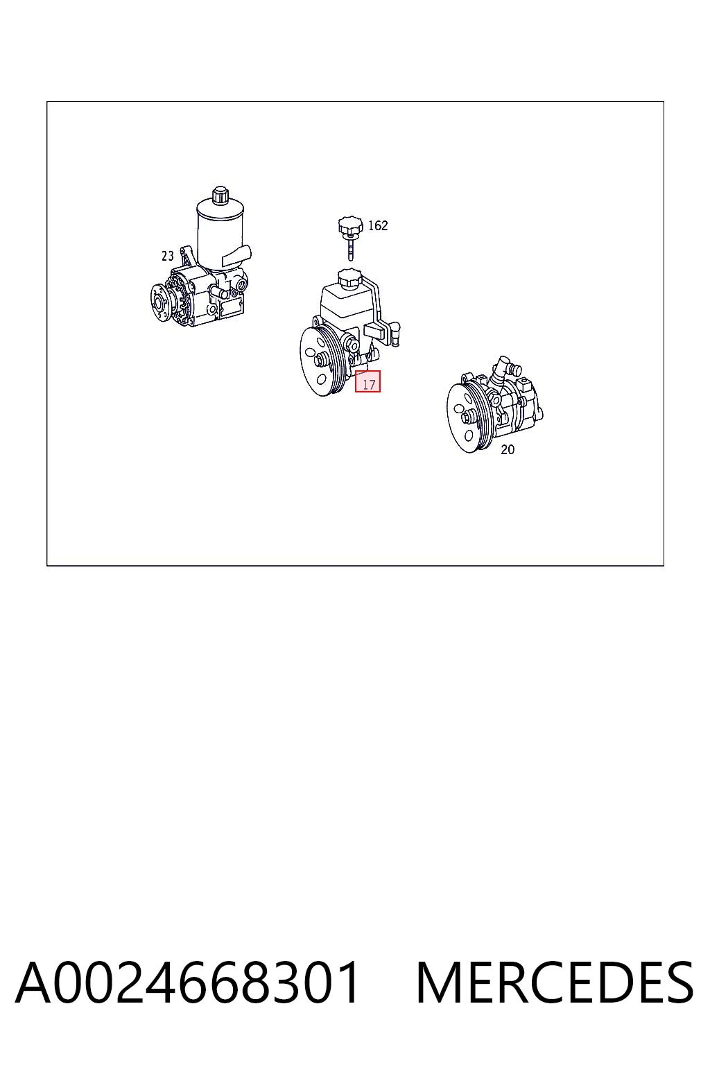 A0024668301 Mercedes Насос гідропідсилювача