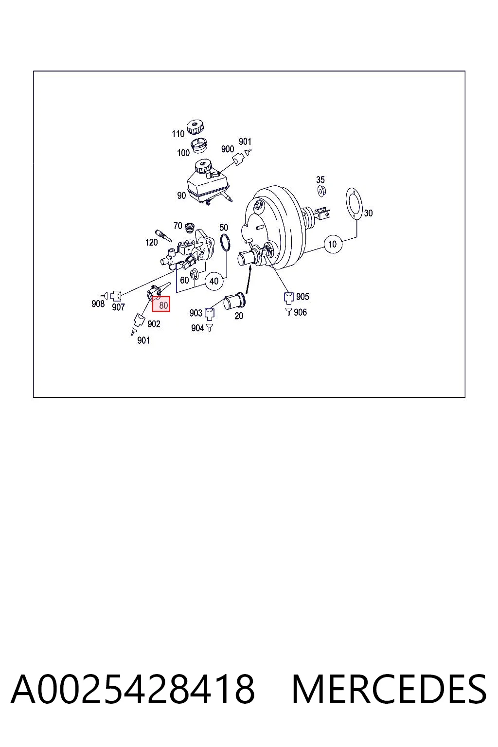 A0025428418 Mercedes Датчик тиску гальмівної рідини