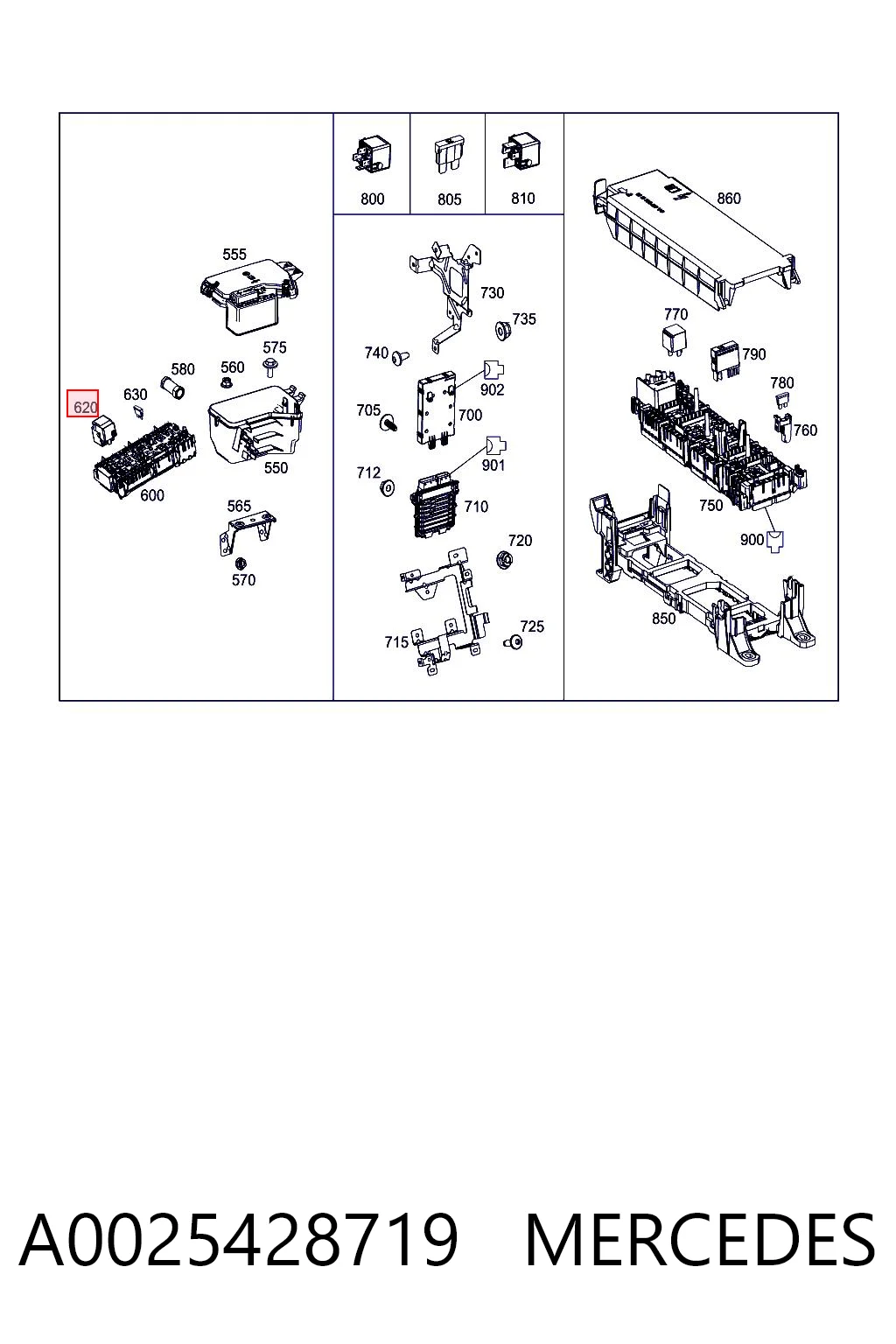 A0025428719 Mercedes Реле свічок накалу