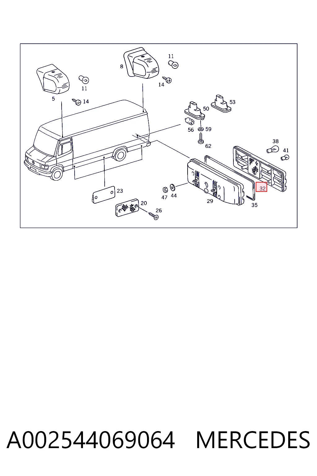 Скло заднього ліхтаря, лівого DAF 0867564 ціна, від 8.90 USD