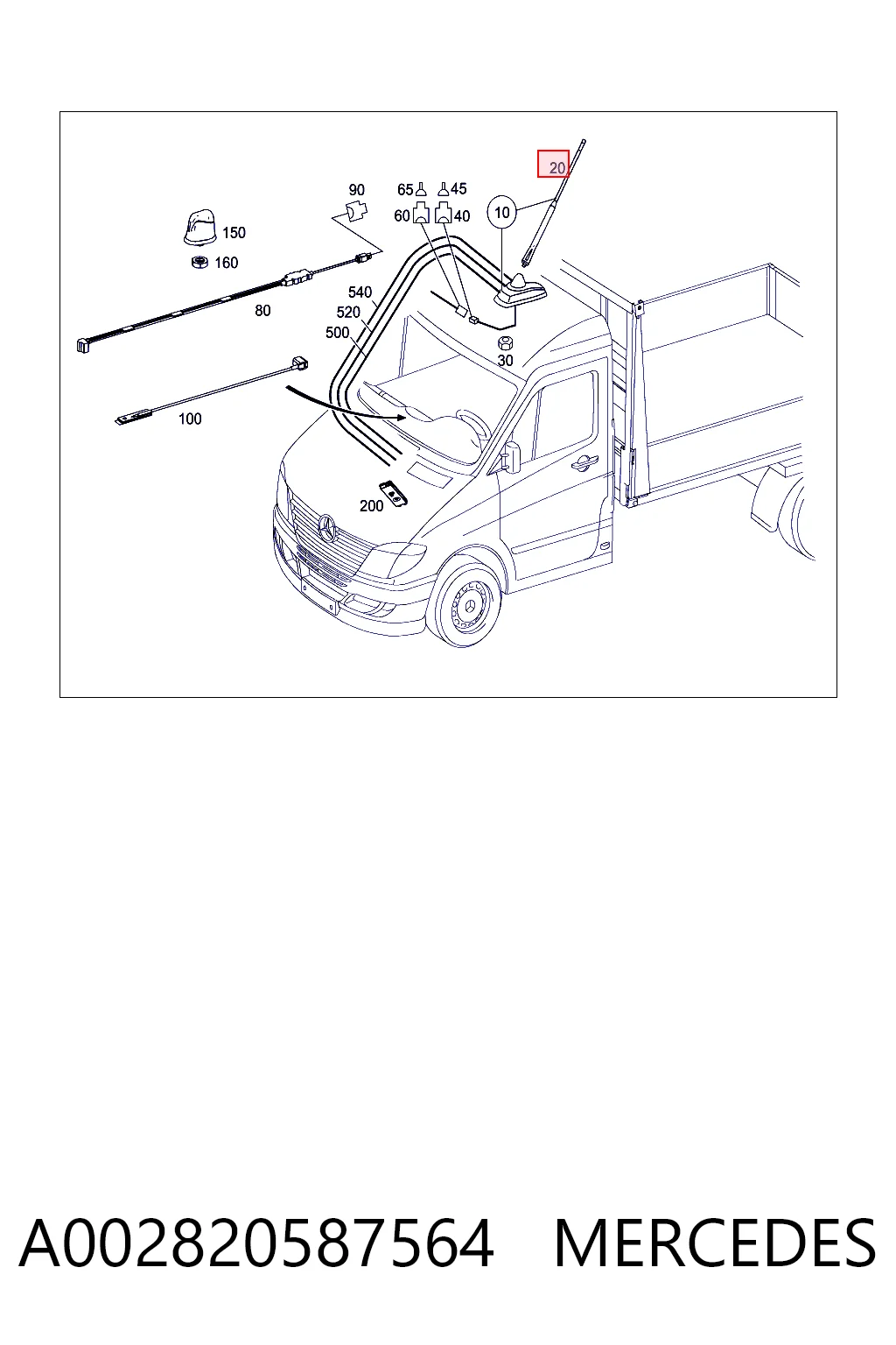 Купити Антена Mercedes Sprinter II 3,5-t 906