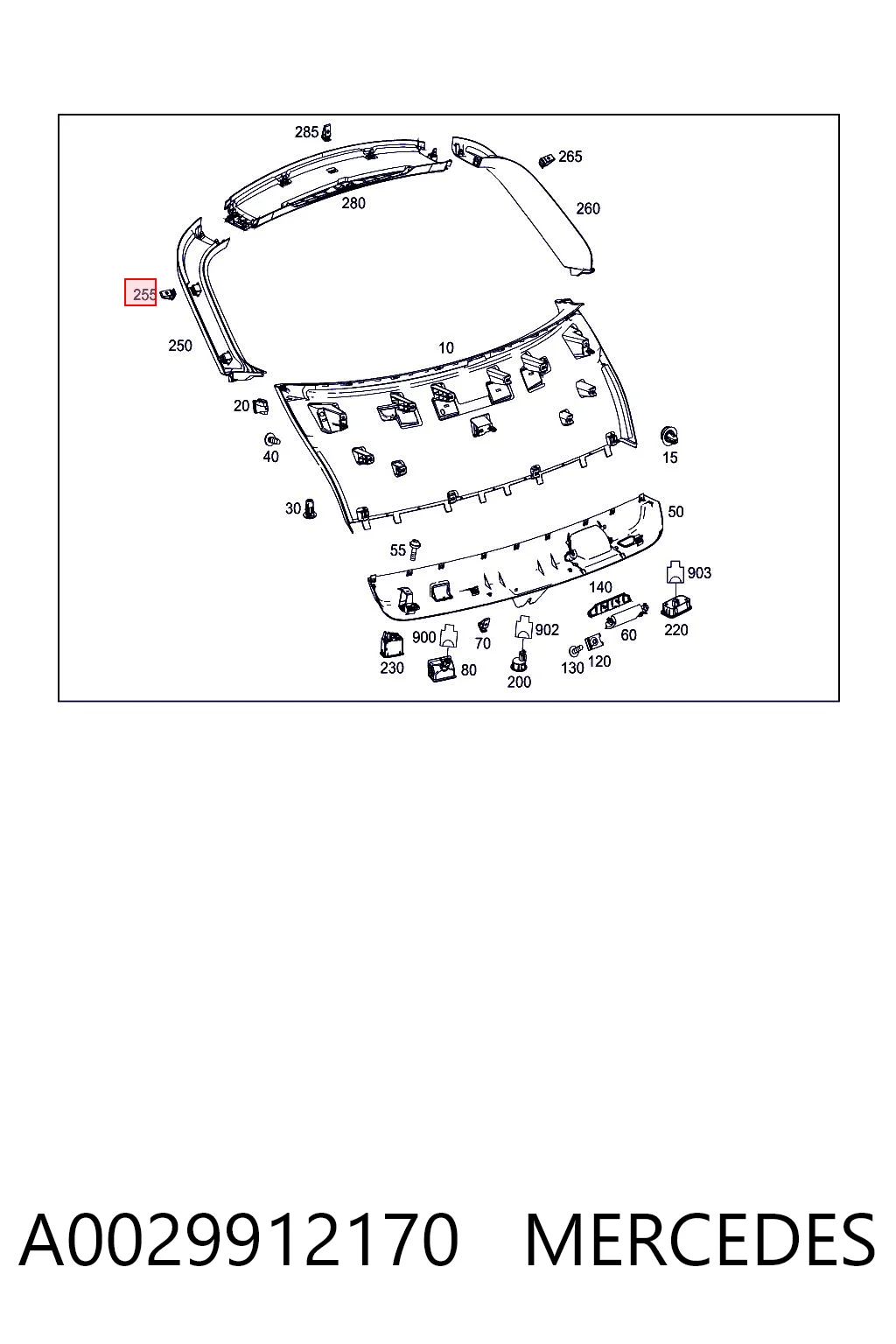 Купити 4B0867276A Bentley Пістон (кліп) кріплення обшивки кришки багажника