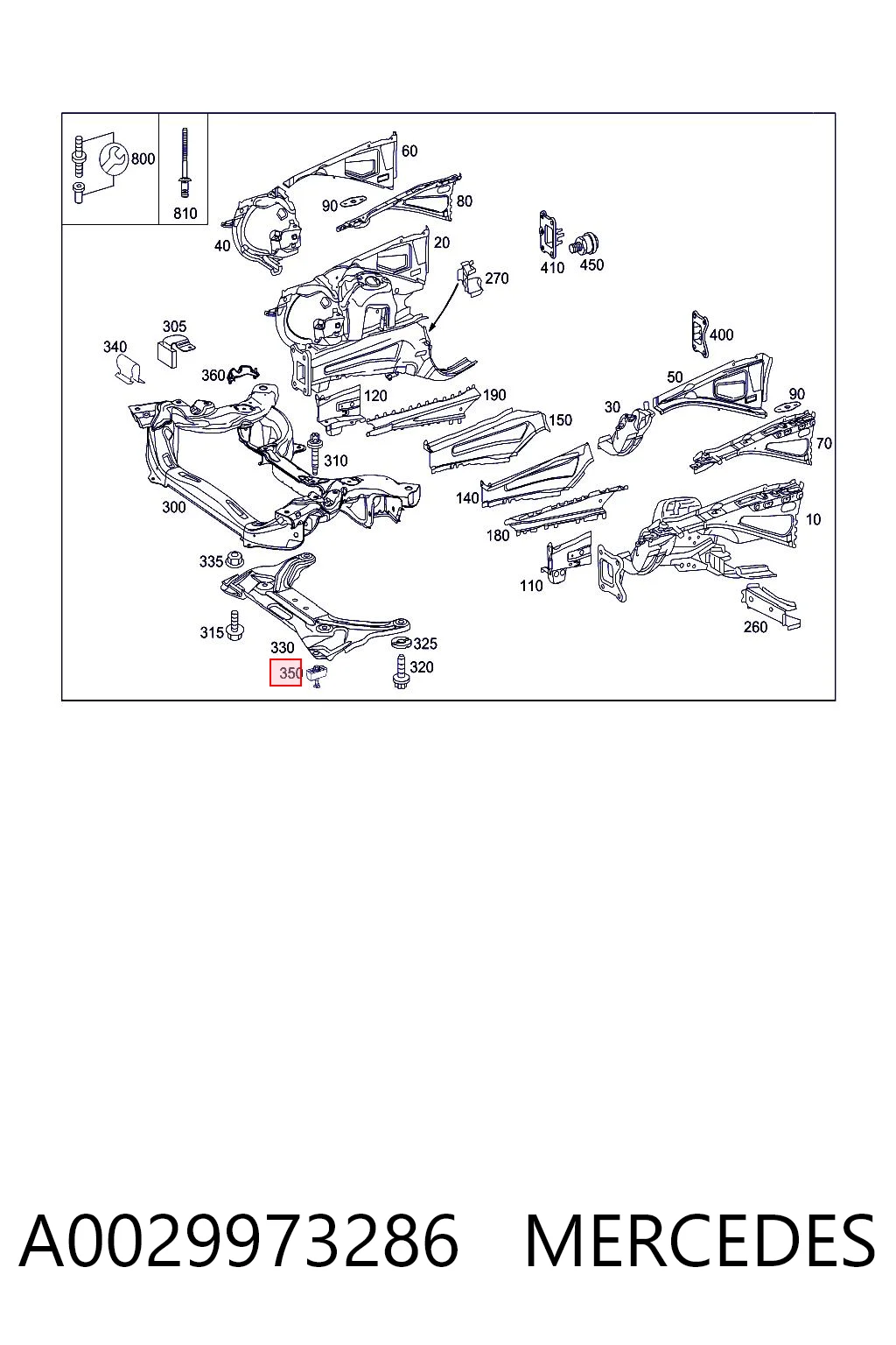 A0029973286 Mercedes Заглушка поріга