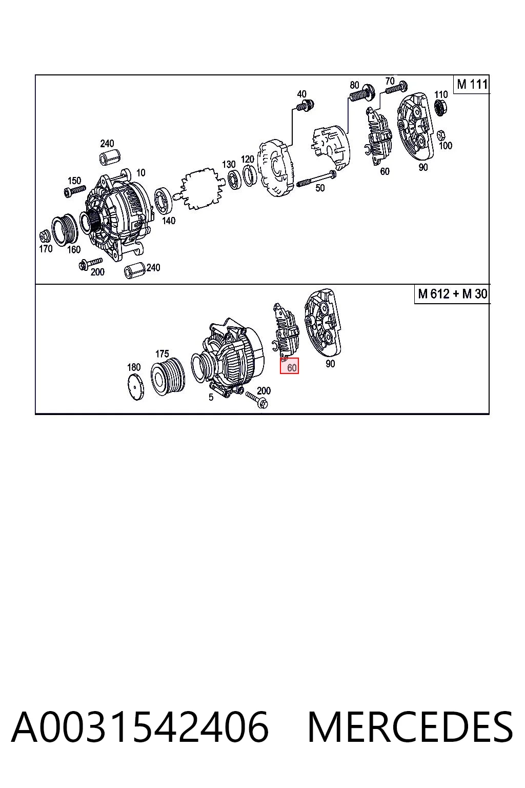 A0031542406 Mercedes Реле-регулятор (напруги)