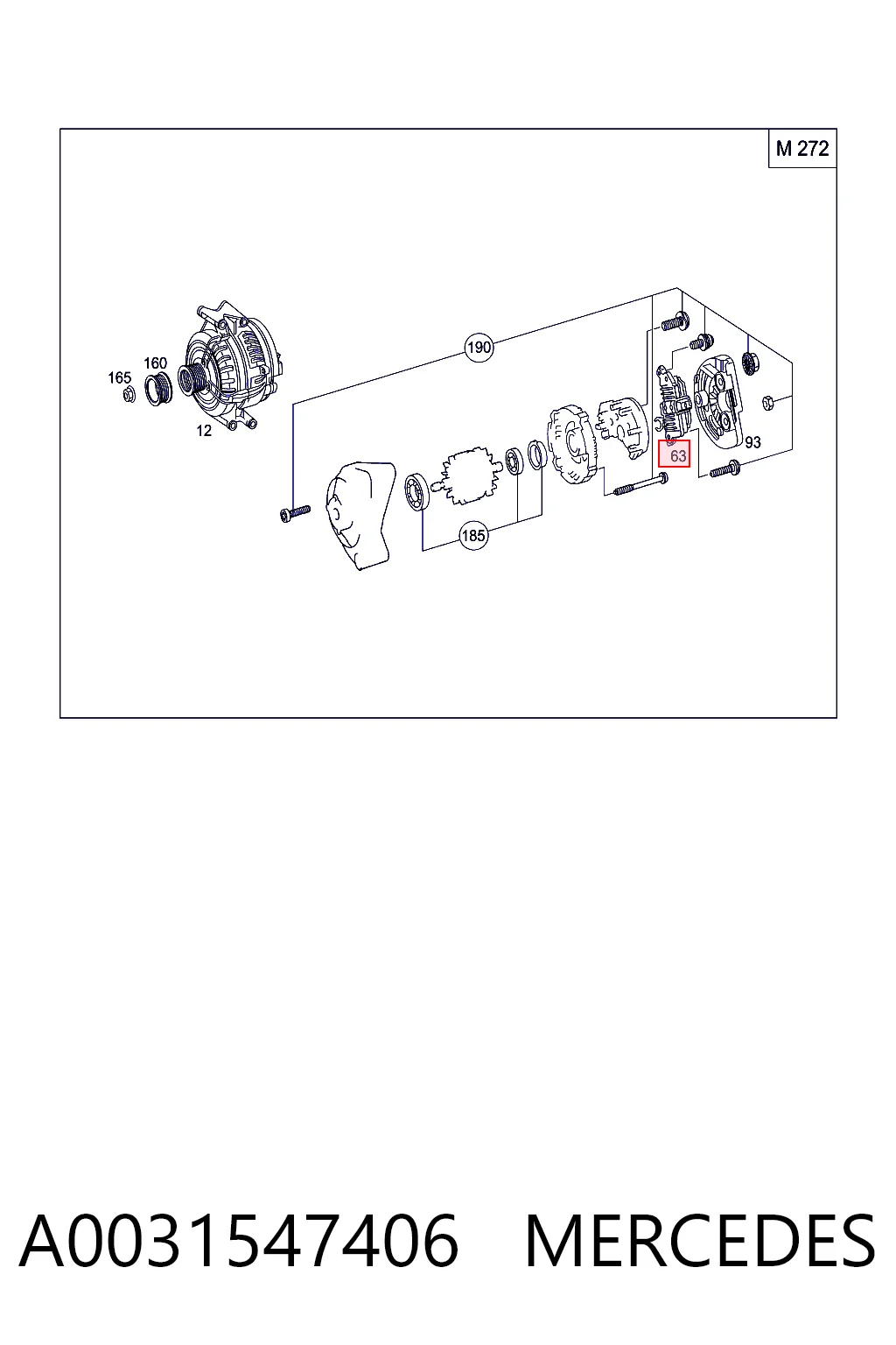A0031547406 Mercedes Реле-регулятор (напруги)