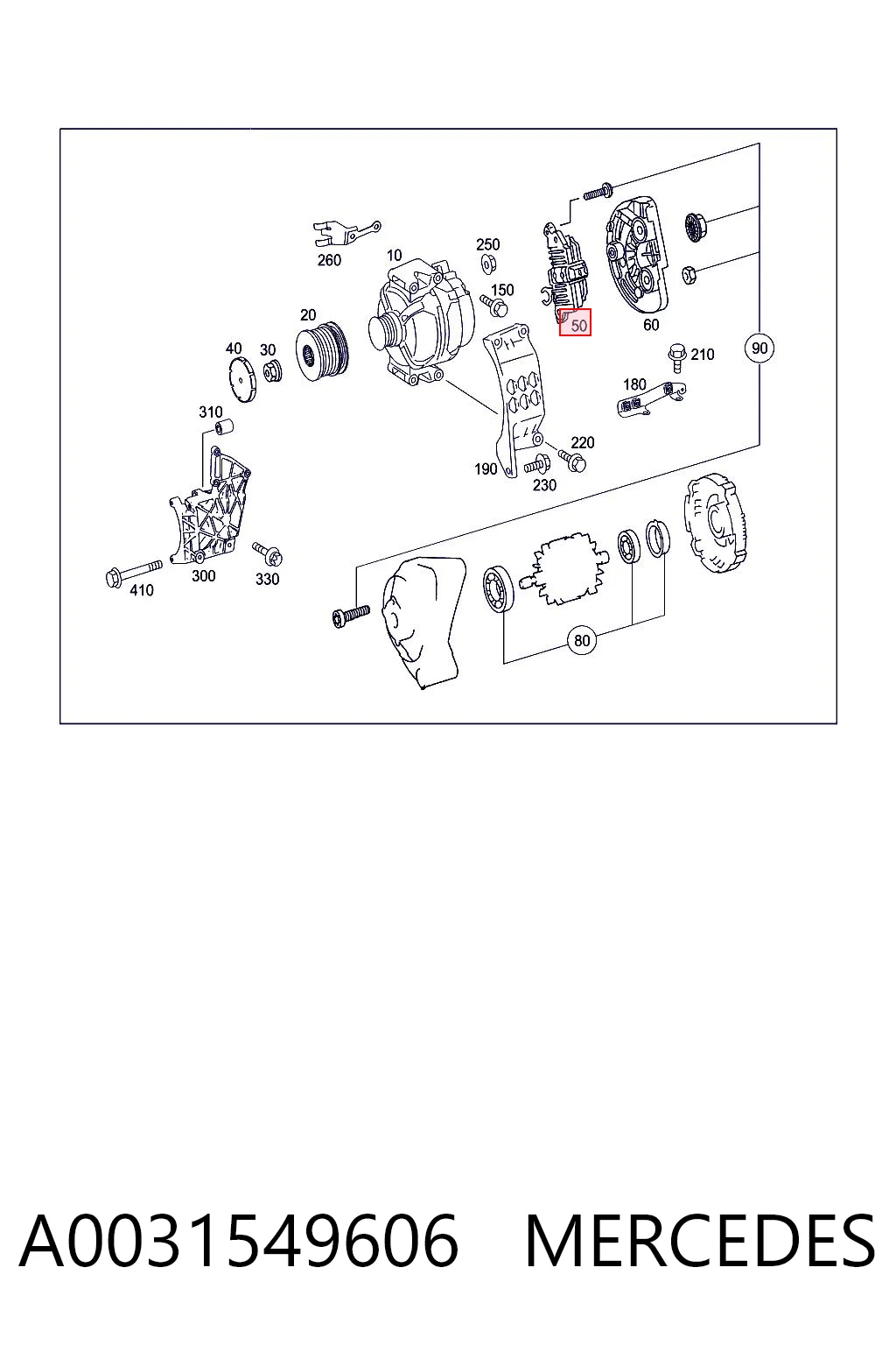 A0031549606 Mercedes Реле-регулятор (напруги)