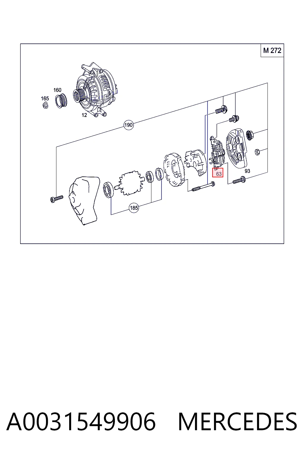 A0031549906 Mercedes Реле-регулятор (напруги)