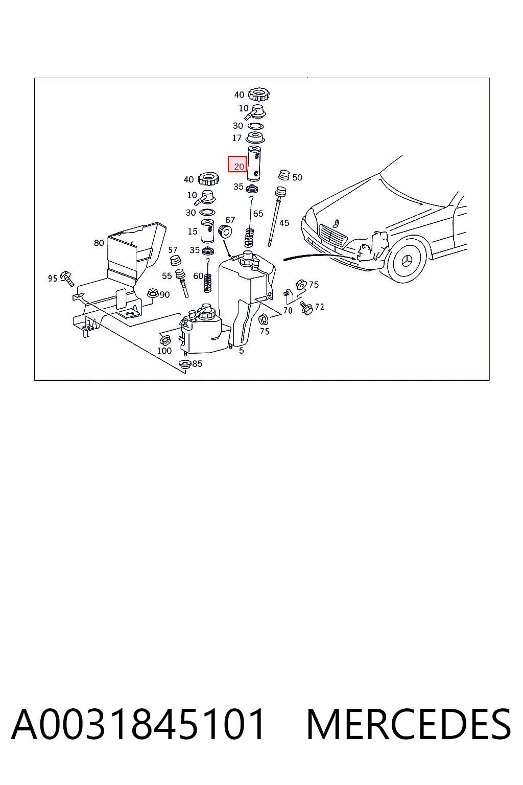 A0031845101 Mercedes Фільтр гідравлічної системи