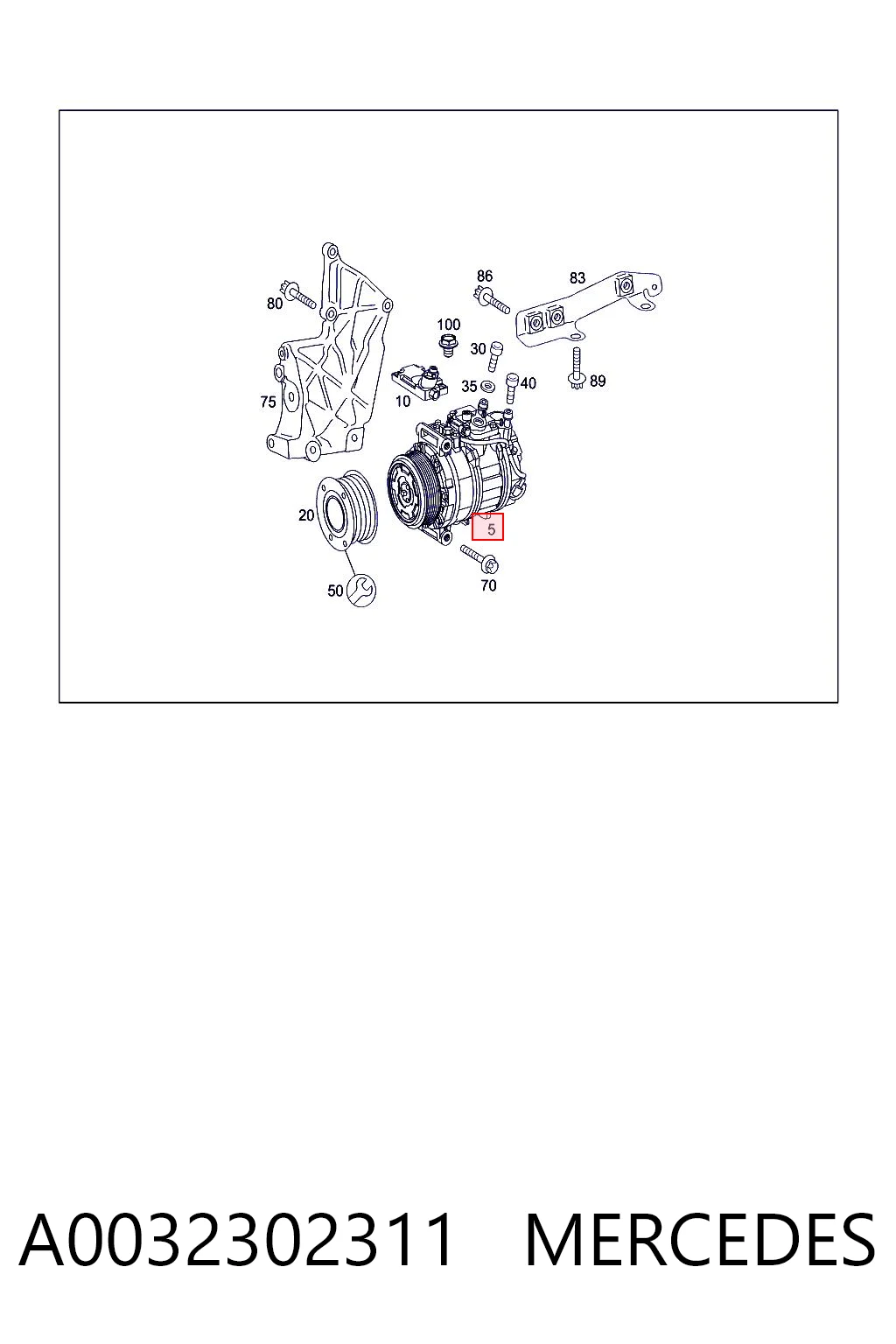 A0032302311 Mercedes Компресор холодоагенту