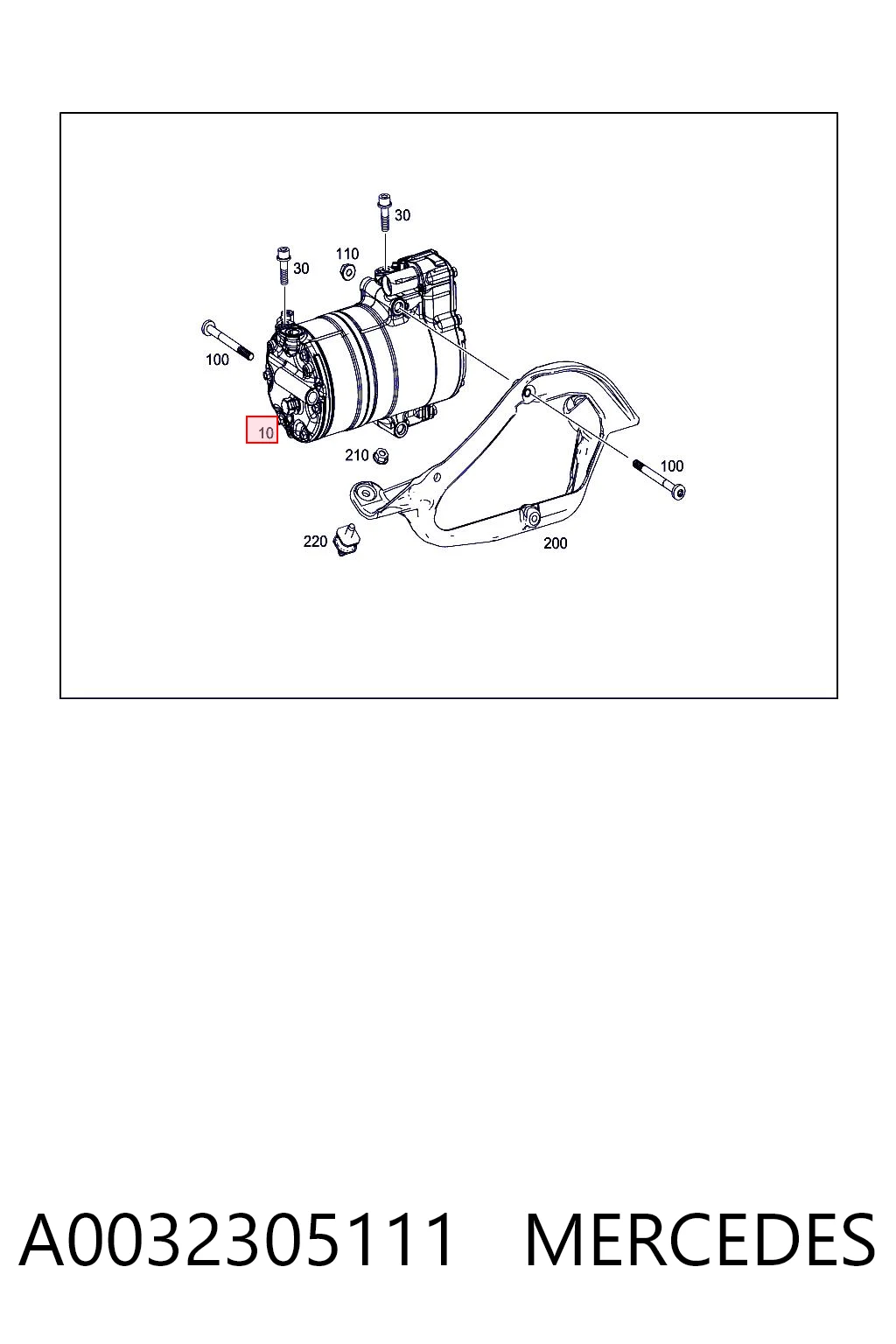 A0032305111 Mercedes Компресор холодоагенту
