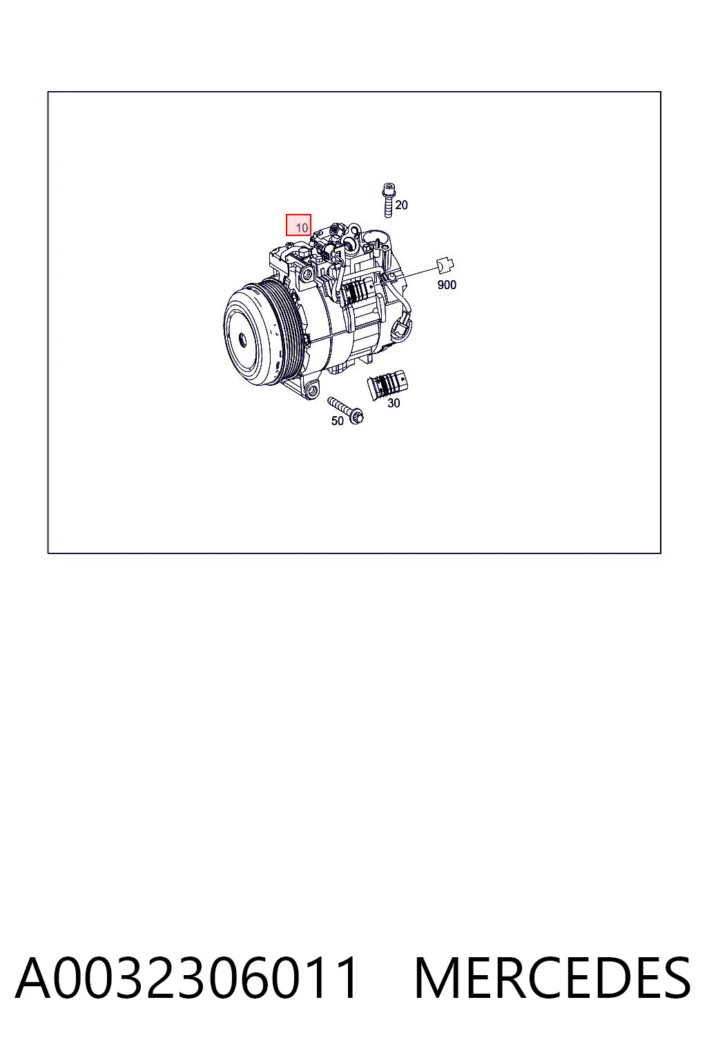 A0032306011 Mercedes Компресор холодоагенту