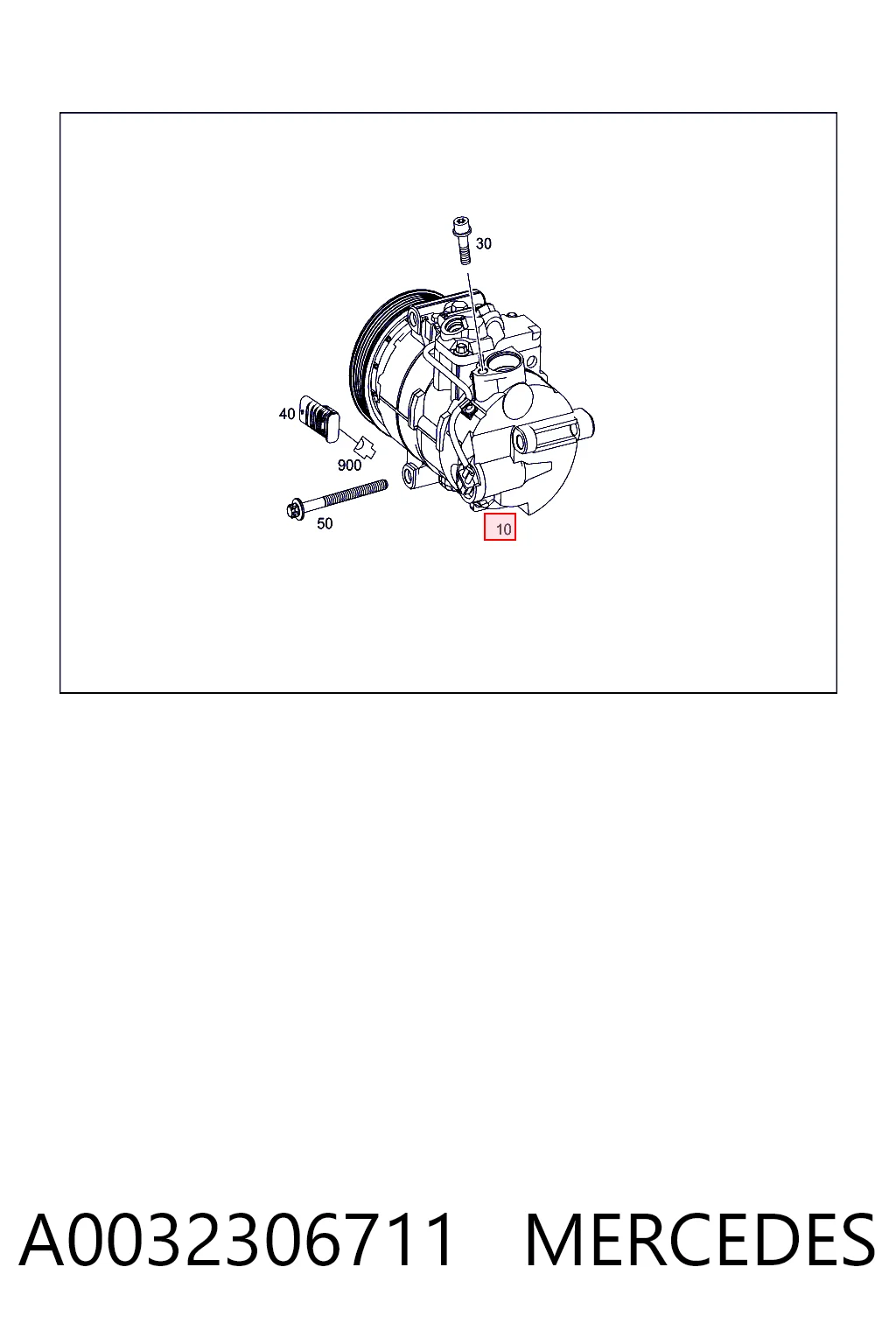 A0032306711 Mercedes Компресор холодоагенту