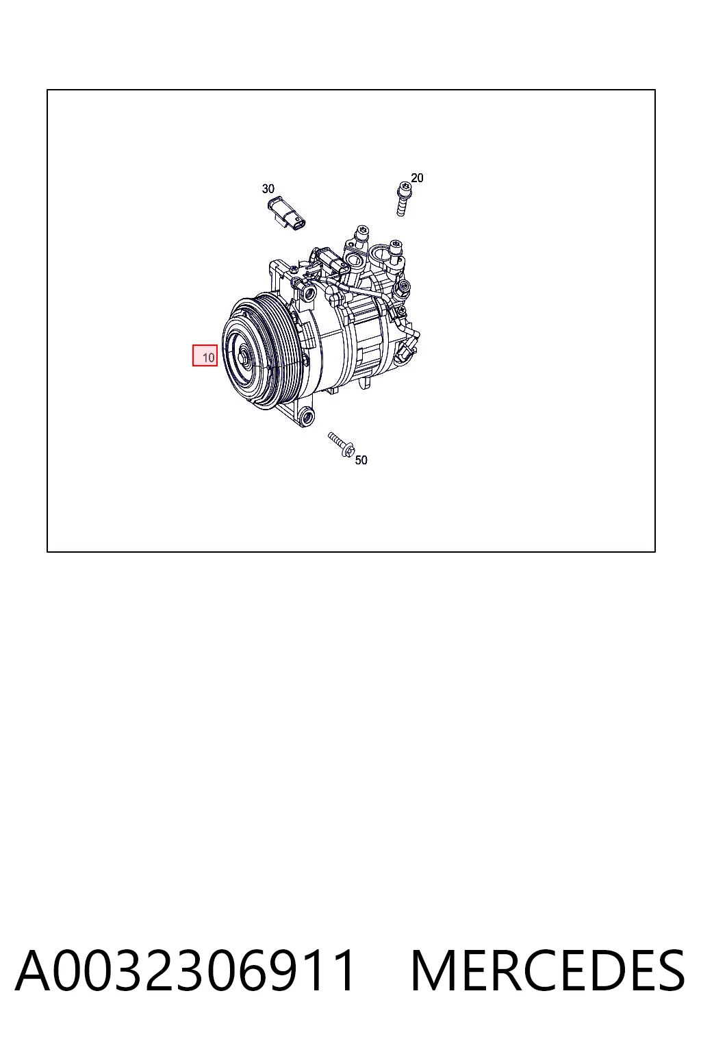 A0032306911 Mercedes Компресор холодоагенту