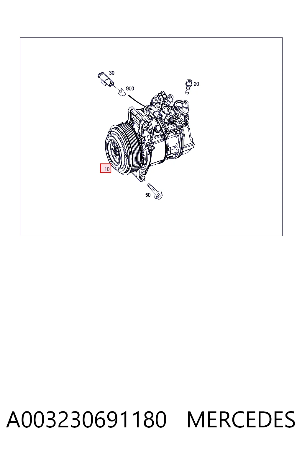 A003230691180 Mercedes Компресор холодоагенту