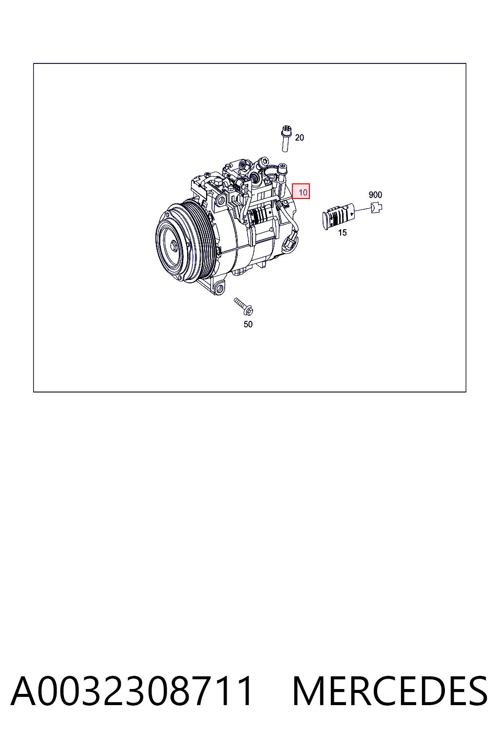 A0032308711 Mercedes Компресор холодоагенту