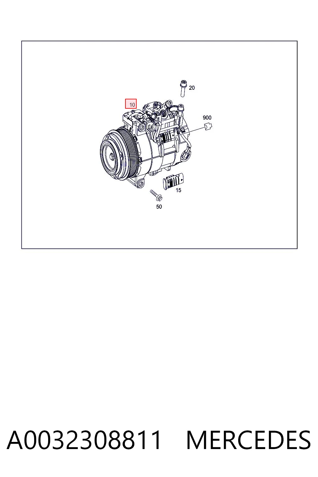 A0032308811 Mercedes Компресор холодоагенту
