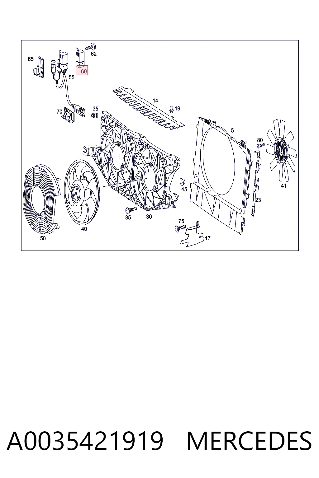 A0035421919 Mercedes Реле вентилятора