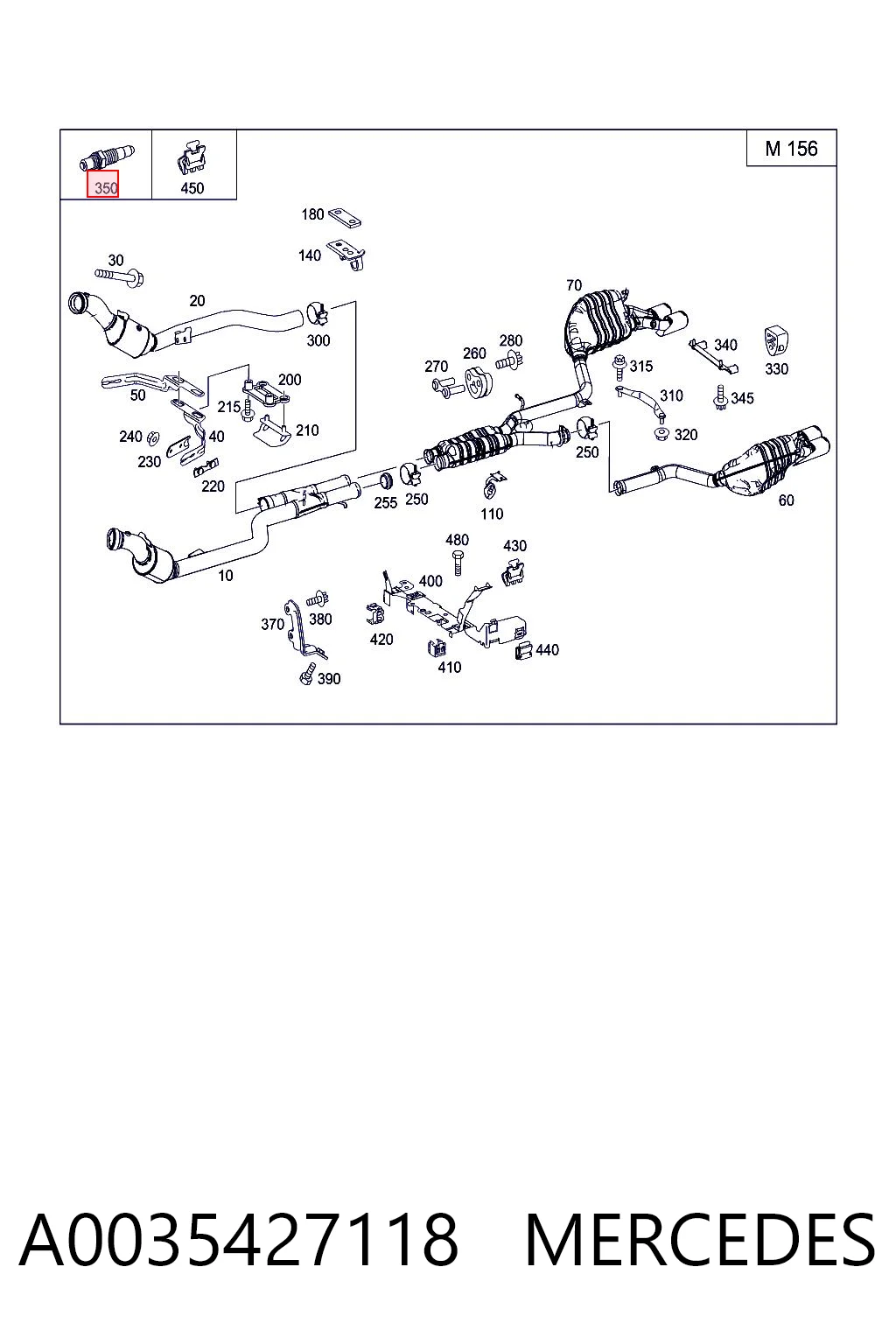 A0035427118 Mercedes Лямбдазонд, датчик кисню до каталізатора