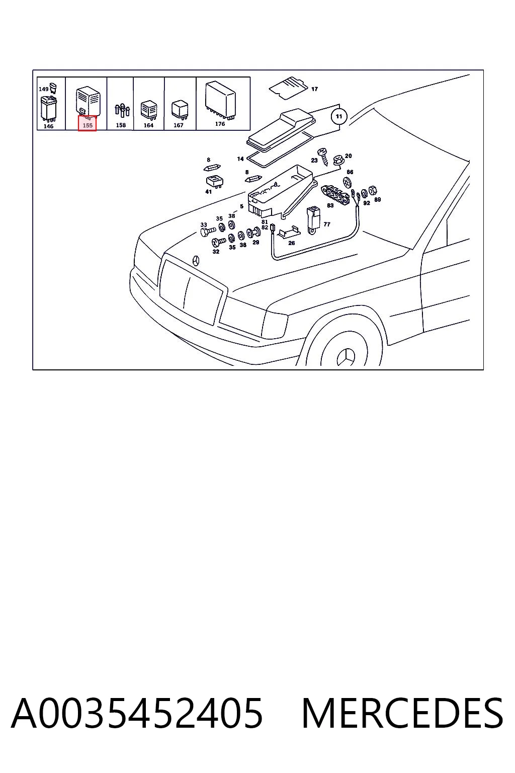 A0035452405 Mercedes Реле електробензонасосу