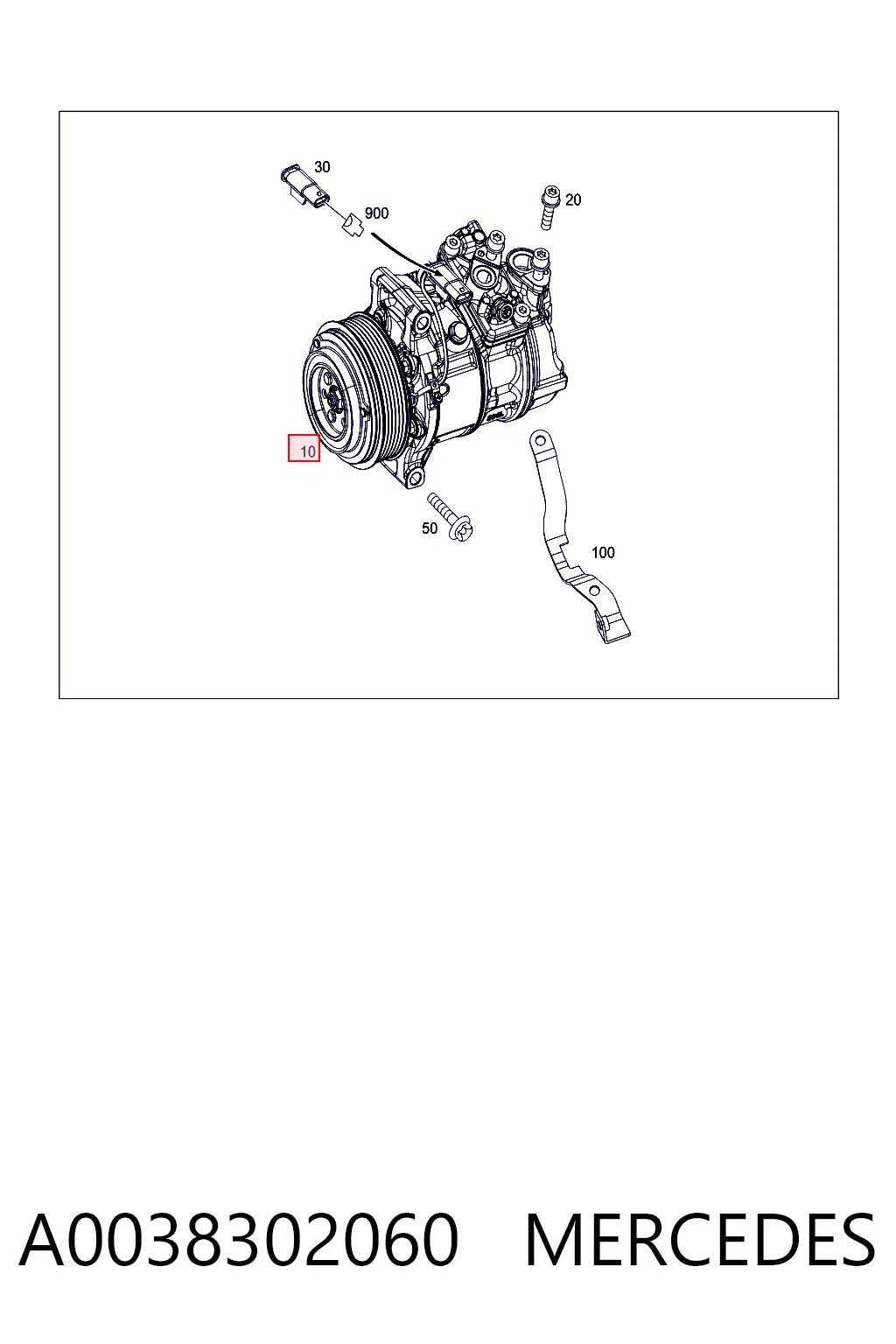 A0038302060 Mercedes Компресор холодоагенту