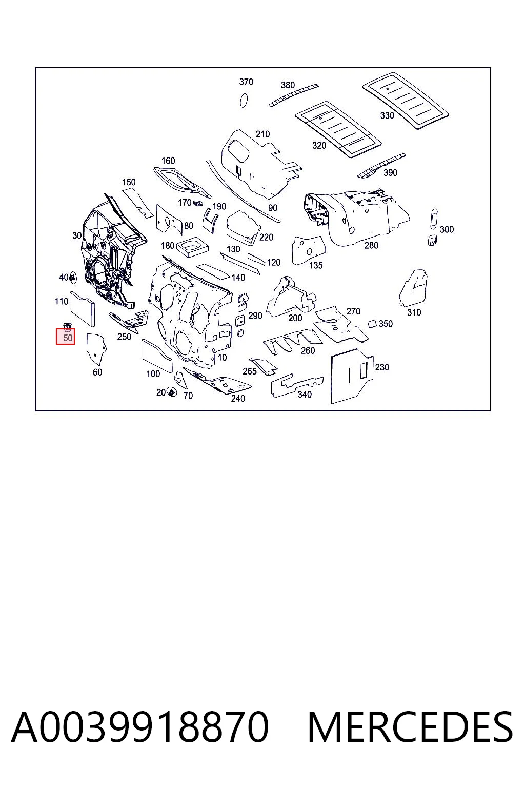 A0039918870 Mercedes 