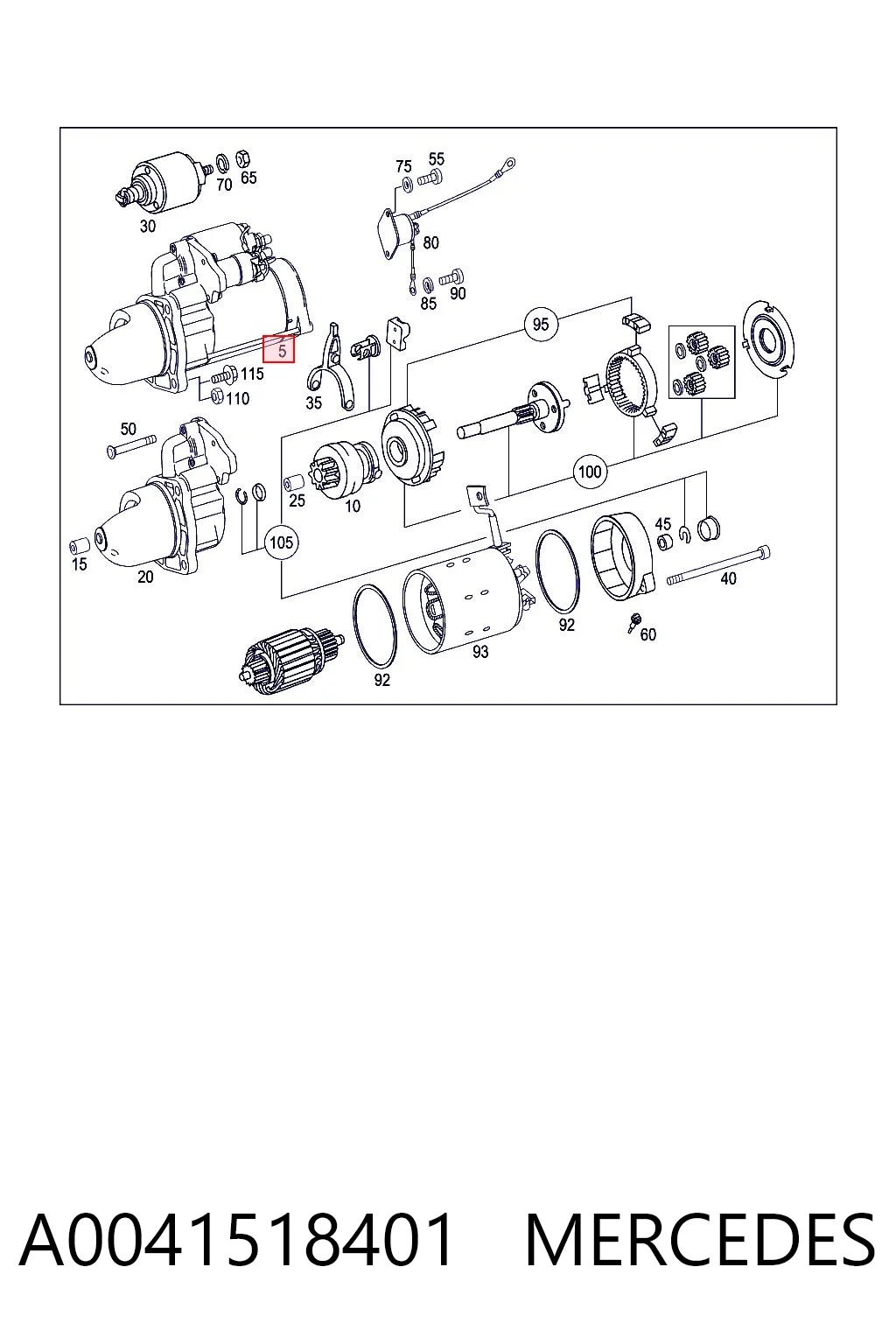 A0041518401 Mercedes Стартер двигуна