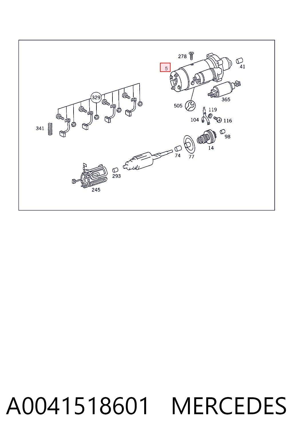 A0041518601 Mercedes Стартер двигуна