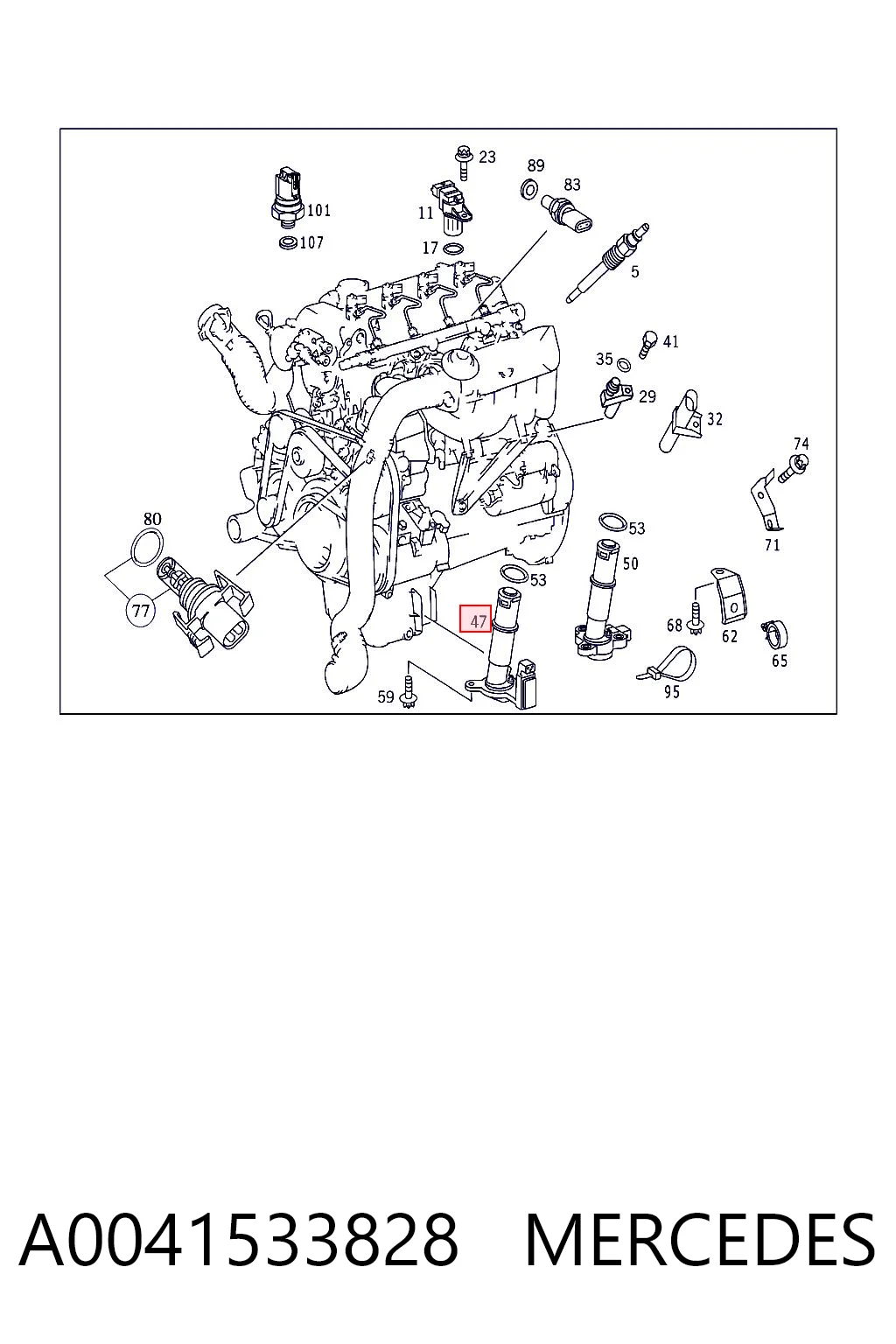 A0041533828 Mercedes Датчик показника тиску масла